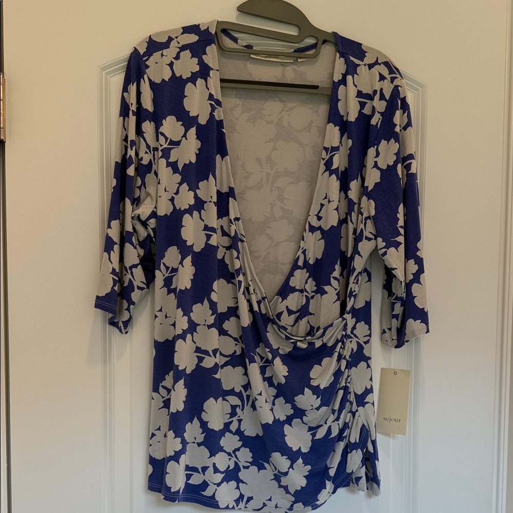 NWT plus 1X Blue Floral Women's Top
